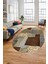 Baskılı Kaymaz Taban Yıkanabilir Patchwork Desen Oval Yolluk Salon Halısı, O-Patchwork-15-Kahve, 3