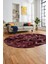 Baskılı Kaymaz Taban Yıkanabilir Patchwork Desen Oval Yolluk Salon Halısı, O-Patchwork-13-Kırmızı, 5