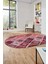 Baskılı Kaymaz Taban Yıkanabilir Patchwork Desen Oval Yolluk Salon Halısı, O-Patchwork-08-Kırmızı, 1