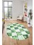 Baskılı Kaymaz Taban Yıkanabilir Patchwork Desen Oval Yolluk Salon Halısı, O-Patchwork-19-Yeşil, 3