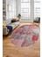 Baskılı Kaymaz Taban Yıkanabilir Patchwork Desen Oval Yolluk Salon Halısı, O-Patchwork-17-Kırmızı, 2