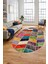 Baskılı Kaymaz Taban Yıkanabilir Patchwork Desen Oval Yolluk Salon Halısı, O-Patchwork-10-Renkli, 5