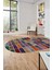 Baskılı Kaymaz Taban Yıkanabilir Patchwork Desen Oval Yolluk Salon Halısı, O-Patchwork-09-Renkli, 1