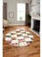 Baskılı Kaymaz Yıkanabilir Patchwork Desen Yuvarlak Mutfak Salon Halısı, Y-Patchwork-19-Renkli, 2