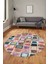 Baskılı Kaymaz Yıkanabilir Patchwork Desen Yuvarlak Mutfak Salon Halısı, Y-Patchwork-14-Renkli, 3