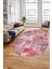 Baskılı Kaymaz Taban Yıkanabilir Patchwork Desen Oval Yolluk Salon Halısı, O-Patchwork-20-Kırmızı, 1