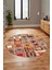 Baskılı Kaymaz Yıkanabilir Patchwork Desen Yuvarlak Mutfak Salon Halısı, Y-Patchwork-11-Renkli, 3