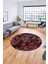 Baskılı Kaymaz Yıkanabilir Patchwork Desen Yuvarlak Mutfak Salon Halısı, Y-Patchwork-13-Kırmızı, 1