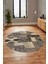 Baskılı Kaymaz Yıkanabilir Patchwork Desen Yuvarlak Mutfak Salon Halısı, Y-Patchwork-16-Vizon, 1