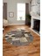 Baskılı Kaymaz Yıkanabilir Patchwork Desen Yuvarlak Mutfak Salon Halısı, Y-Patchwork-16-Vizon, 3