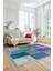 Dijital Kaymaz Taban Yıkanabilir Patchwork Desen Yolluk Mutfak Salon Halısı, Patchwork-01-Mavi, 4