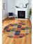 Baskılı Kaymaz Yıkanabilir Patchwork Desen Yuvarlak Mutfak Salon Halısı, Y-Patchwork-07-Renkli, 4