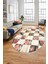 Baskılı Kaymaz Taban Yıkanabilir Patchwork Desen Oval Yolluk Salon Halısı, O-Patchwork-19-Renkli, 1