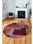 Baskılı Kaymaz Yıkanabilir Patchwork Desen Yuvarlak Mutfak Salon Halısı, Y-Patchwork-15-Kırmızı, 1