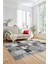 Dijital Kaymaz Taban Yıkanabilir Patchwork Desen Yolluk Mutfak Salon Halısı, Patchwork-03-Gri, 4