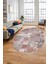 Baskılı Kaymaz Taban Yıkanabilir Patchwork Desen Oval Yolluk Salon Halısı, O-Patchwork-20-Kahve, 1