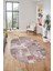 Baskılı Kaymaz Taban Yıkanabilir Patchwork Desen Oval Yolluk Salon Halısı, O-Patchwork-20-Kahve, 3