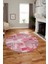 Baskılı Kaymaz Yıkanabilir Patchwork Desen Yuvarlak Mutfak Salon Halısı, Y-Patchwork-20-Kırmızı, 2