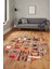 Baskılı Kaymaz Yıkanabilir Patchwork Desen Yuvarlak Mutfak Salon Halısı, Y-Patchwork-11-Renkli, 4