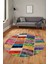 Baskılı Kaymaz Yıkanabilir Patchwork Desen Yuvarlak Mutfak Salon Halısı, Y-Patchwork-10-Renkli, 5