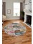 Baskılı Kaymaz Yıkanabilir Patchwork Desen Yuvarlak Mutfak Salon Halısı, Y-Patchwork-18-Renkli, 2
