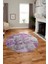 Baskılı Kaymaz Yıkanabilir Patchwork Desen Yuvarlak Mutfak Salon Halısı, Y-Patchwork-17-Pembe, 3