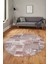 Baskılı Kaymaz Yıkanabilir Patchwork Desen Yuvarlak Mutfak Salon Halısı, Y-Patchwork-20-Kahve, 1