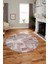 Baskılı Kaymaz Yıkanabilir Patchwork Desen Yuvarlak Mutfak Salon Halısı, Y-Patchwork-20-Kahve, 2