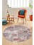 Baskılı Kaymaz Yıkanabilir Patchwork Desen Yuvarlak Mutfak Salon Halısı, Y-Patchwork-20-Kahve, 4