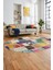 Baskılı Kaymaz Taban Yıkanabilir Patchwork Desen Oval Yolluk Salon Halısı, O-Patchwork-03-Renkli, 1