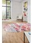 Baskılı Kaymaz Taban Yıkanabilir Patchwork Desen Oval Yolluk Salon Halısı, O-Patchwork-02-Kırmızı, 4