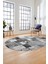 Baskılı Kaymaz Taban Yıkanabilir Patchwork Desen Oval Yolluk Salon Halısı, O-Patchwork-03-Gri, 5