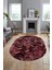 Baskılı Kaymaz Taban Yıkanabilir Patchwork Desen Oval Yolluk Salon Halısı, O-Patchwork-13-Kırmızı, 2
