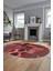 Baskılı Kaymaz Taban Yıkanabilir Patchwork Desen Oval Yolluk Salon Halısı, O-Patchwork-16-Kırmızı, 2