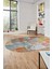 Baskılı Kaymaz Taban Yıkanabilir Patchwork Desen Oval Yolluk Salon Halısı, O-Patchwork-17-Renkli, 5