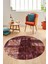 Baskılı Kaymaz Yıkanabilir Patchwork Desen Yuvarlak Mutfak Salon Halısı, Y-Patchwork-05-Kırmızı, 2