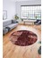Baskılı Kaymaz Yıkanabilir Patchwork Desen Yuvarlak Mutfak Salon Halısı, Y-Patchwork-05-Kırmızı, 4