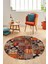 Baskılı Kaymaz Yıkanabilir Patchwork Desen Yuvarlak Mutfak Salon Halısı, Y-Patchwork-06-Renkli, 1