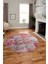 Baskılı Kaymaz Yıkanabilir Patchwork Desen Yuvarlak Mutfak Salon Halısı, Y-Patchwork-17-Kırmızı, 3