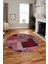 Baskılı Kaymaz Yıkanabilir Patchwork Desen Yuvarlak Mutfak Salon Halısı, Y-Patchwork-15-Kırmızı, 4