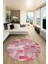 Baskılı Kaymaz Yıkanabilir Patchwork Desen Yuvarlak Mutfak Salon Halısı, Y-Patchwork-20-Kırmızı, 3
