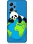 Xiaomi Poco X5 5g Uyumlu Yorgun Panda ve Dünya Desenli Silikon Kılıf 1