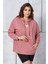 Fancy Kadın Kapüşonlu Kanguru Cepli Arma Detaylı Regular Sweatshirt 3