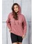 Fancy Kadın Kapüşonlu Kanguru Cepli Arma Detaylı Regular Sweatshirt 4