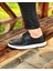 9016 Deri Siyah Erkek Sneaker Ayakkabı 3