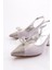 K929 Kadin Sivri Burun Kurdela Detayli Topuklu Ayakkabı 4