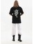 Unisex Baskılı Oversize T-Shirt - Siyah 3