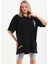 Unisex Baskılı Oversize T-Shirt - Siyah 4