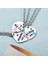 Trendy Kalp Sisters 2 Parça Set Bff Mektup Ekleme Kolye (Yurt Dışından) 1