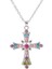 Gotik Pembe Haç Mor Zirkon Punk Grunge Kalp Kolye (Yurt Dışından) 1